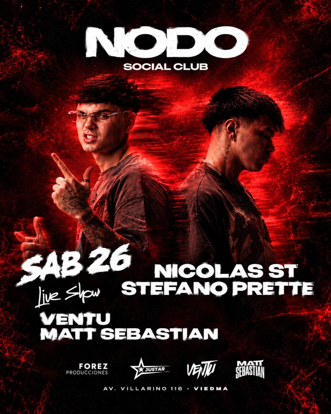 Flyer de VENTU & MATT SEBASTIAN